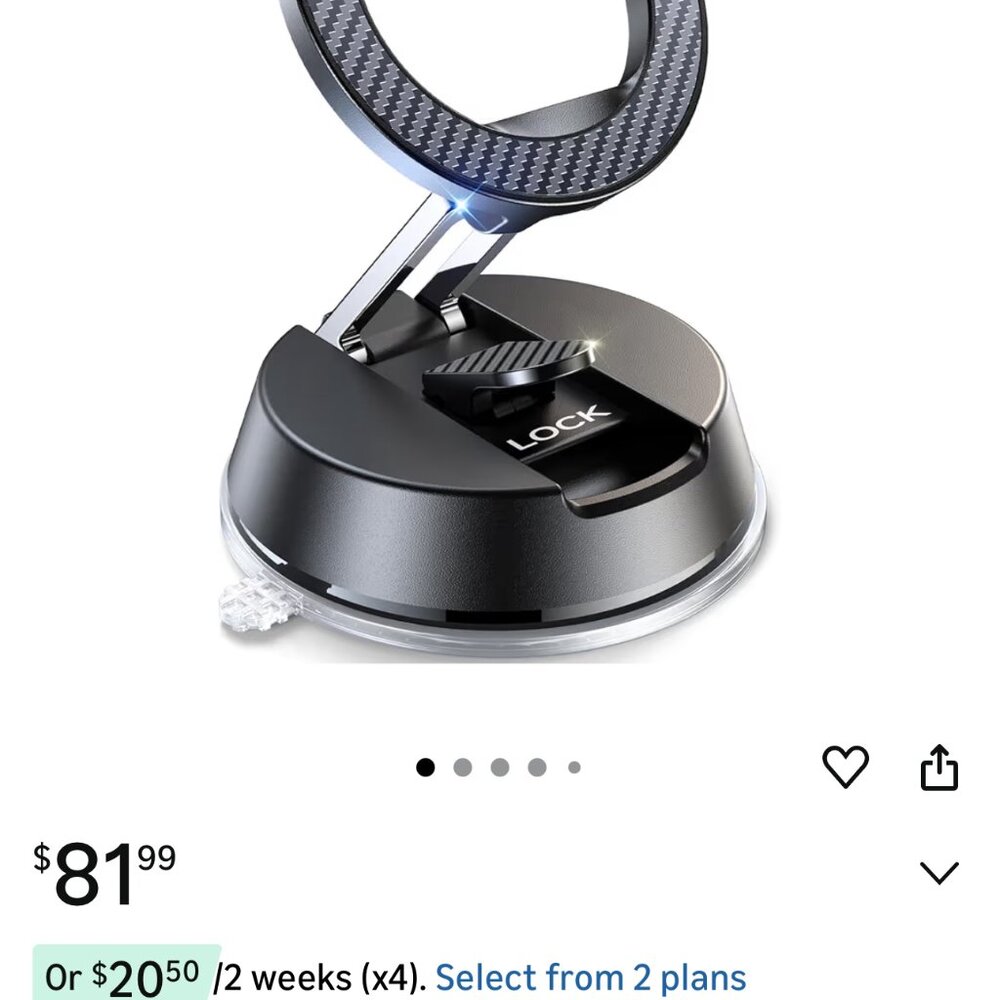 Car Phone Holder for MagSafe [78+LBS Ultra Grip | 2400gf Magnetic Power] 360° Fo